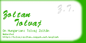 zoltan tolvaj business card