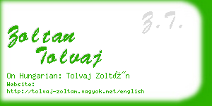 zoltan tolvaj business card